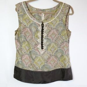 Floreat | Crackling Plaster Silk Blouse